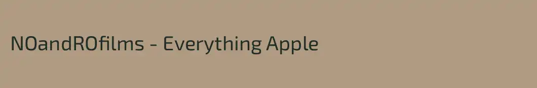 NOandROfilms - Everything Apple